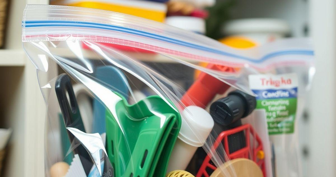 Saco plástico com adesivo é a solução ideal para organização e praticidade no dia a dia