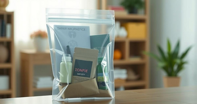 Saco com aba adesiva transparente é a solução ideal para organizar e proteger seus itens