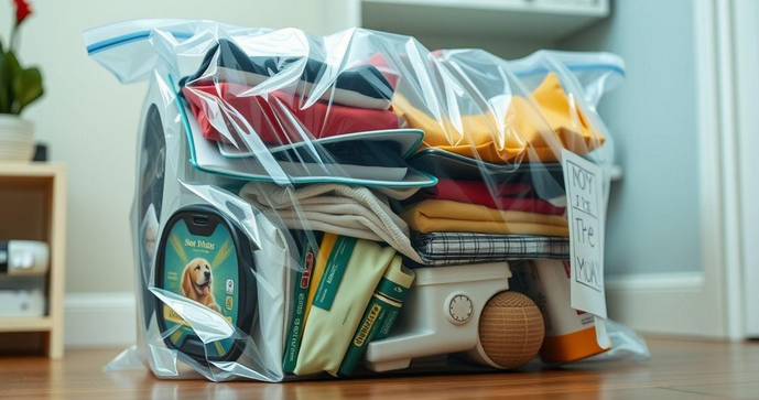 Saco plástico transparente é a solução ideal para organização e proteção de seus itens